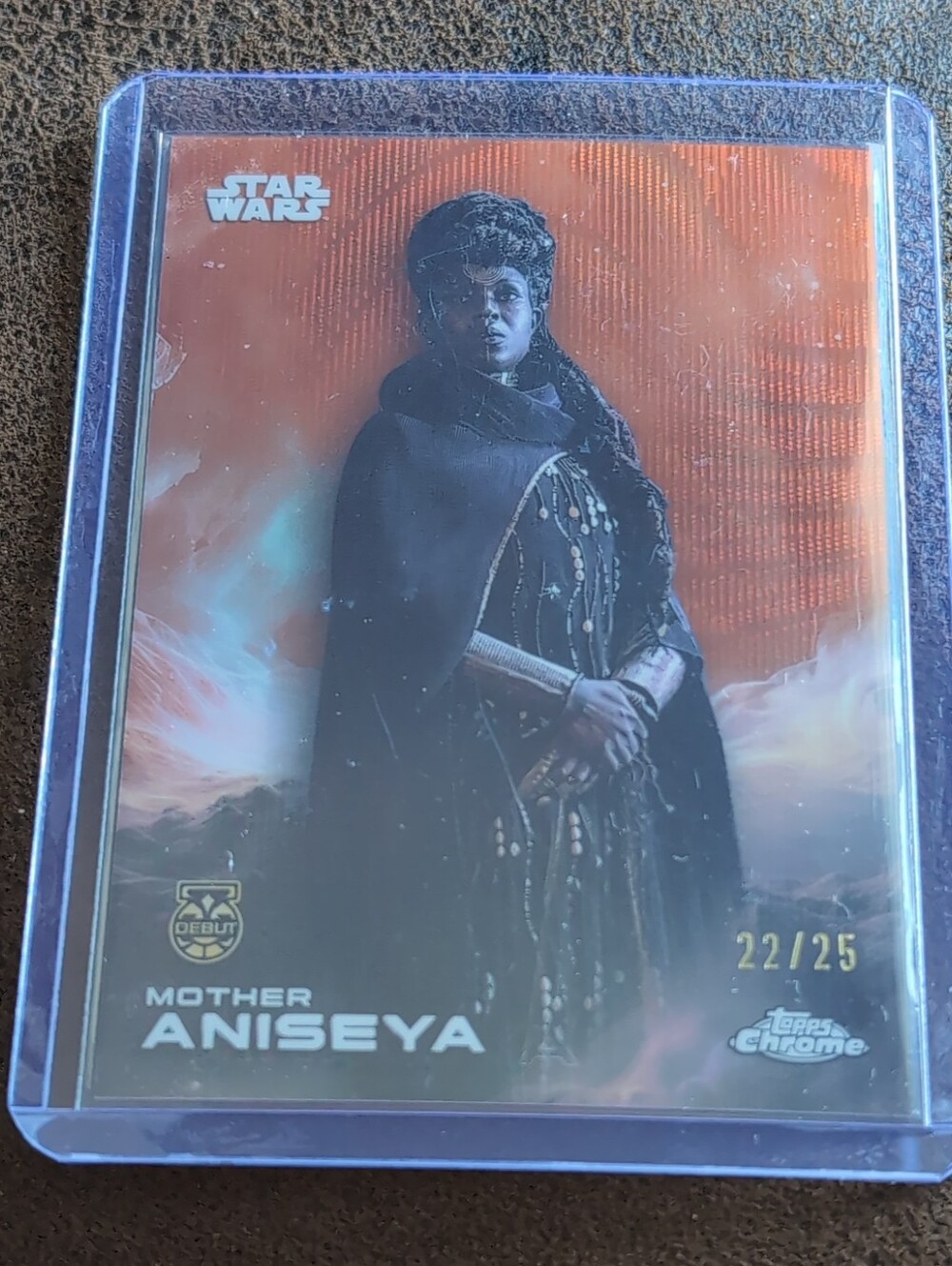 🍁2025 TOPPS CHROME STAR WARS MOTHER ANISEYA ORANGE PULSAR REFRACTOR /25